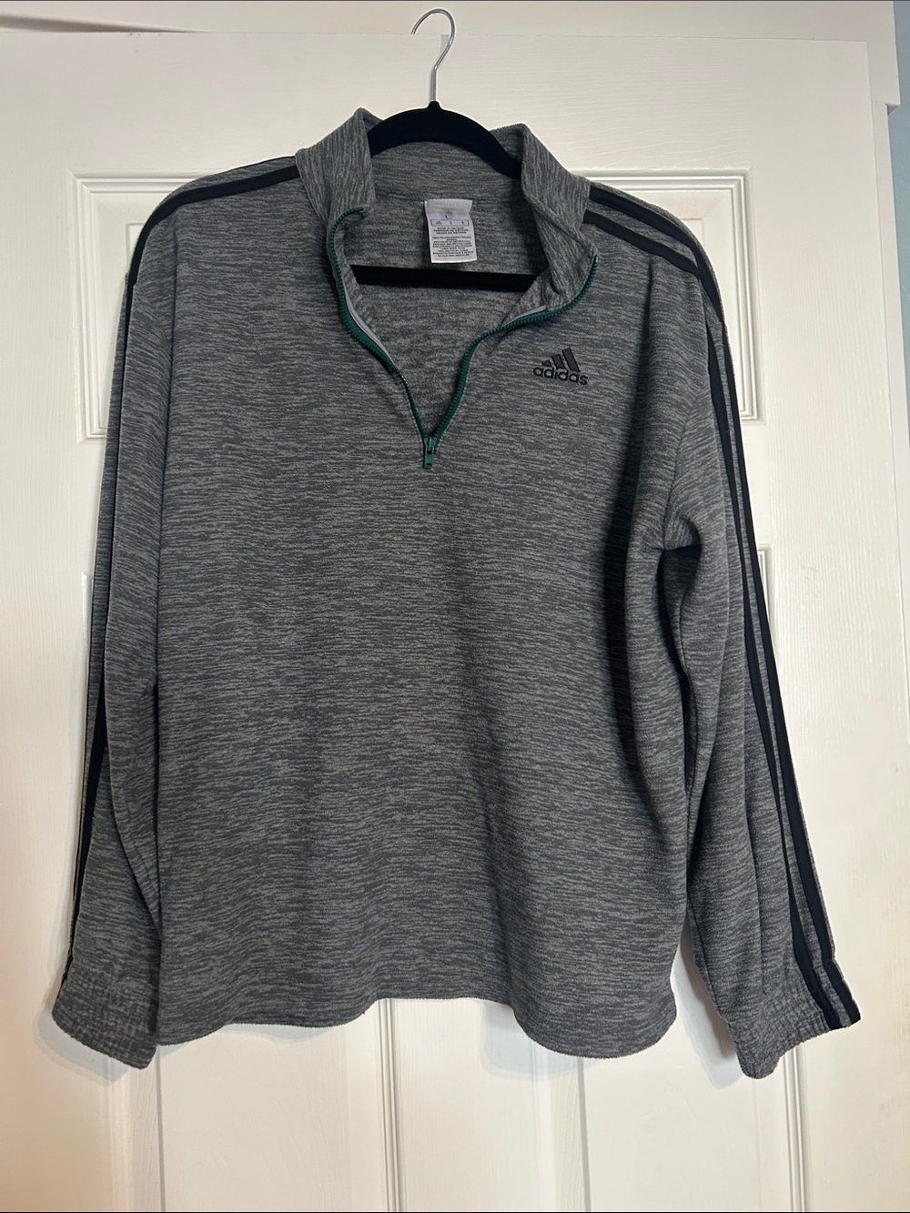 Adidas Women’s Heather Gray Quarter-Zip Pullover Fleece